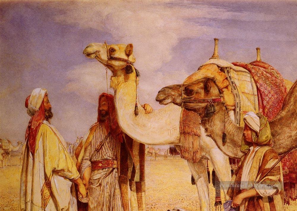 La salutation dans le désert Egypte orientale John Frederick Lewis Peintures à l'huile